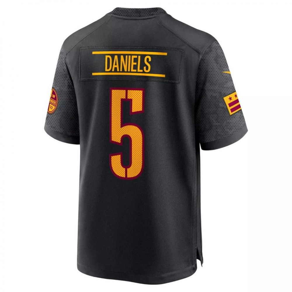 Jayden Daniels Black Washington Commanders Nike Alternate Game Player Jersey-GridironStore
